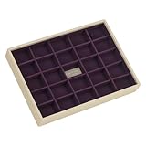 | Stackers | Jewelry Box | classic cream & purple criss cross stacker