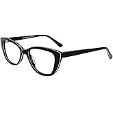 Firmoo Blue Light Blocking Computer Reading Glasses Vintage Cateye Acetate Frame for Women 0.5x-3.0x