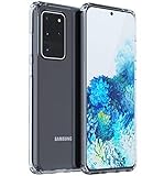 SPIDERCASE for Galaxy S20 Ultra Case/S11 Plus + Case, Clear Soft TPU Hard PC, Reinforced Corner Shock-Absorption Anti-Scratch Anti-Yellow Ultra Thin, Case for Samsung Galaxy S20 Ultra/S11 Plus + 6.9