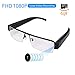 FHD 1080P Wearable Camera with Video Recording Mini Spy Camera Sunglasses, Mini DVR Camcorder Loop Recorder Take Pics/Snapshorts Micro SD Card Included