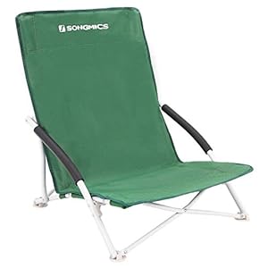 SONGMICS Strandstoel, inklapbare campingstoel, klapstoel met draagtas, tot 150 kg belastbaar, van robuust Oxford-weefsel…