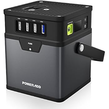 Poweradd ChargerCenter, Compact 185Wh/50000mAh Portable Generator, Power Source (DC 5V/12V/19V) with AC Power Inverter (115V/100W) for Smartphone, iPad, Tablet, Laptop, Fan, Mini Fridge and More