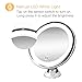 BESTOPE 10X Magnifying Lighted Makeup Mirror with 16 Natural Led Lights,360°Rotation Locking Suction,Dimmable Light,Battery Operated,Portable Bathroom Mirror