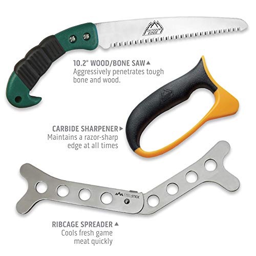 OUTDOOR EDGE Game Processor, 12Piece Hunting Knife Set, Field Dressing & Game Processing Kit