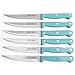 The Pioneer Woman Cowboy Rustic Cutlery Set, 14-Piece Cutlery Knife Block Set (Turquoise)