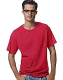 Hanes ComfortBlend & EcoSmart & Crewneck Men's T-Shirt, Deep Red, Size - L