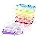 iKitchenPlus 6-Pack Bento Food Container Set with 3 Compartments