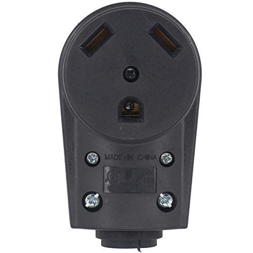 XtremeAmazing 30Amp RV Male and Female Receptacle Plug Electrical Adapter Set with Ergonomic Grip Handle 55245