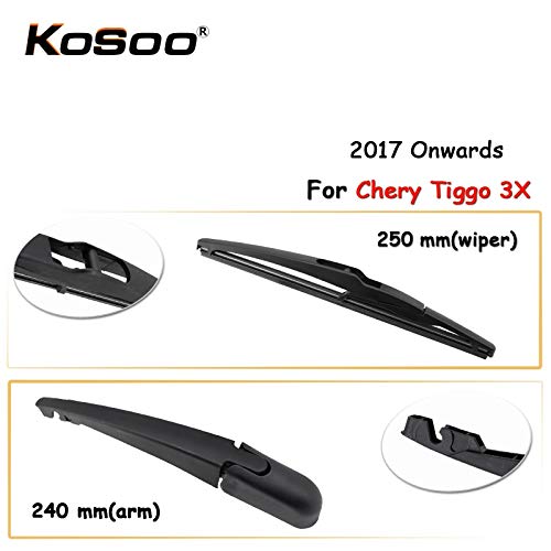 Occus Wipers Auto Rear Car Wiper Blade for Chery Tiggo 3X,250Mm (2017-) Rear Window Windshield Wiper Blades Arm,Car Accessories Styling - (Item Length: 1 Single Rear Wiper)