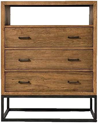 Wrought Iron Solid Wood Storage Cabinet, Log Vintage Shelf With Drawers, Lockers For Study, School, Office, Hotel, Bar, Bedroom, Dining Room, Living Room, Bathroom, Kitchen [Energy Class A]