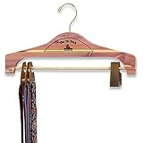 Hanging Cedar Tie Rack with Includes 40 clips