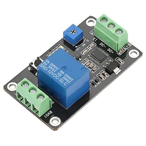 Fafeicy Delay Timer Relay, Time Delay Module with 10A 12V 0.1-120 Seconds Adjustable Delay, Self Locking and Trigger Functions for Control Cabinets and Electronic Equipment Integration