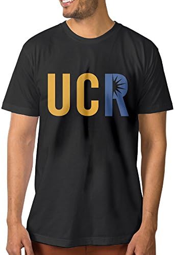 SUEPER Men's University Of California a€?Riverside Sports Shirt T-shirt Black XL