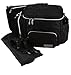 Stylish 'Winslow' SMALL Toddler Travel Designer Diaper Bag - Stroller Clips – Insulated Pocket – Nappy Changing Handbag, Black