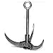Grappling Hook with 3 Folding Claws, Lightweight & Collapsible Steel Anchor for Climbing, Hiking, or Tree Limb Removal