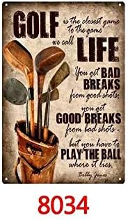 scsafsvvcv Vintage Custom Metal Signs 12 x 16 - Golf Life Chic Art Wall Decort Home Yard Signs Bar Hotel Cafe Pub restauran