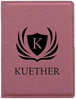 Forever Me GiftsPersonalized Passport Cover Holder Custom Leather Gifts (Pink)