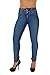 Diamante Style K064– Colombian Design, High Waist, Butt Lift, Levanta Cola, Skinny Jeans In Washed Blue Size 5
