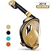 Greatever G2 Full Face Snorkel Mask with Latest Dry Top System,Foldable 180 Degree Panoramic View Snorkeling Mask with Camera Mount,Safe Breathing,Anti-Leak&Anti-Fog