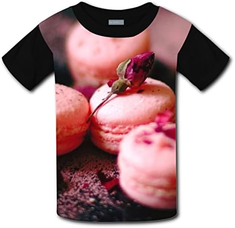 Delicious Macaroon Children 3D Print Round Neck Tees for Boys Girls S