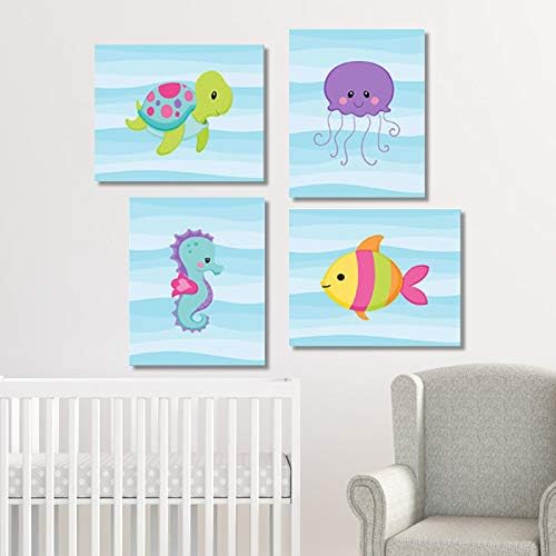 Nnnnooo Girl Nursery Wall Art Sea Animals Nursery Decor Canvas Sea Life Nursery Under The Sea Nursery Girl Bathroom Decor 8x10 Inches Set Of 4 Amazon Co Uk Kitchen Home Nnnnooo Girl Nursery Wall Art Sea Animals Nursery Decor Canvas Sea Life Nursery Under The Sea Nursery Girl Bathroom Decor 8x10 Inches Set Of 4 Amazon Co Uk Kitchen Home