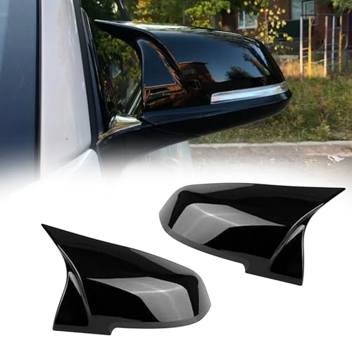 ‎Altsbaos Compatible with Replacement Mirror Covers for BMW F20 F21 F22 F23 F87 F30 F31 F34 F32 F33 F36 I01 E84 BMW Series 1 2 3 4 i3 x1 Left + Right Mirror Covers (Black (BrBrante)
