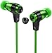 Sentey Green Earbuds Earphones In ear Headphones headset Inline Control and Microphone Metal Audiophile for Music Running Travel Carrying Case Included Tangle Free Cable Oryon LS-4218 Kids Men Girls