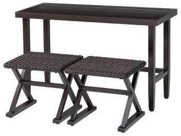Amazon Com New Woodbury 3 Piece Patio Console Set Outdoor Patio
