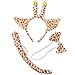 kilofly 4 Sets Kids Animal Ear Headband Bowtie Tail Cartoon Costume Party Favors