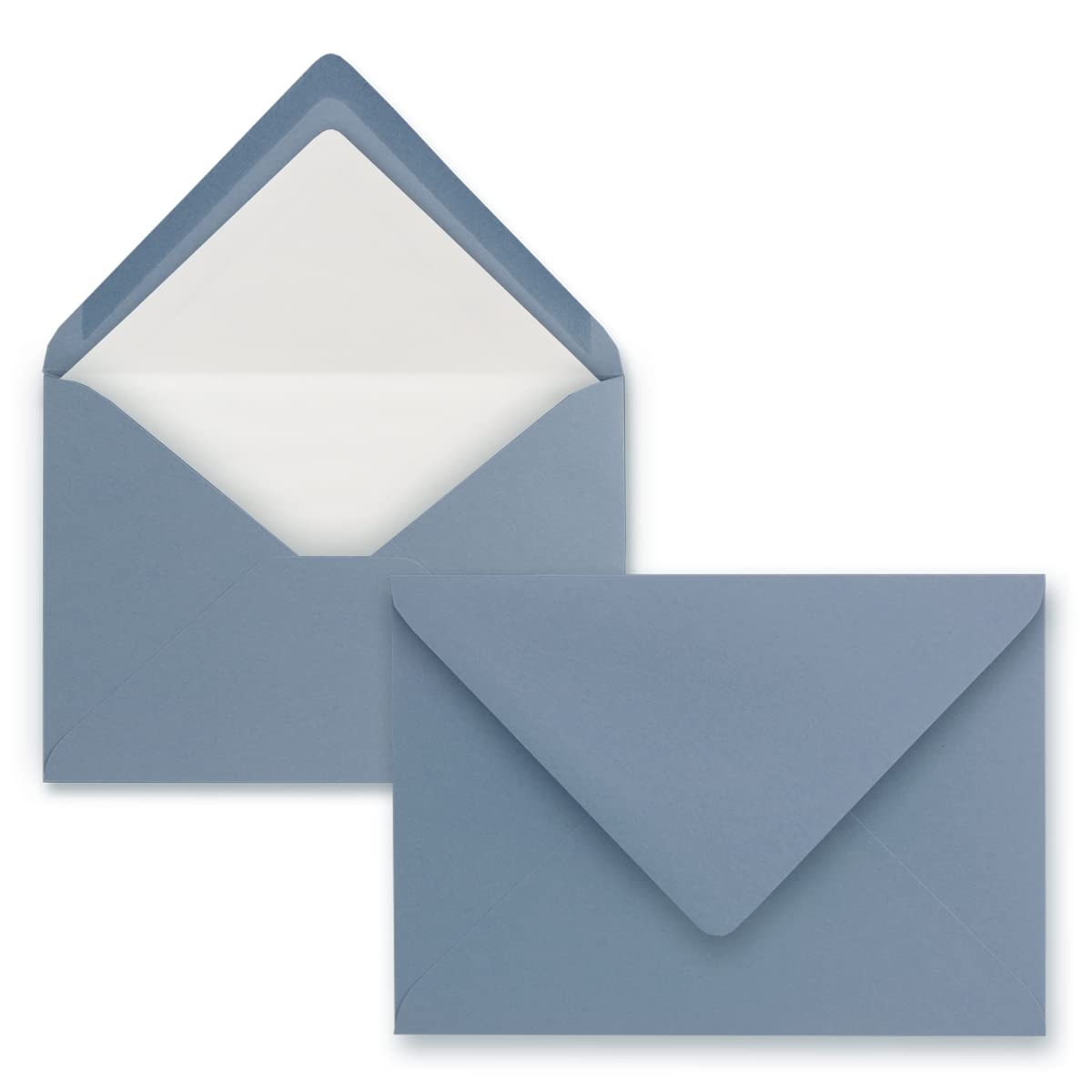 NEUSER PAPIER 25 Envelopes Grey Blue (Blue) - DIN C6 - Lined with White Tissue Paper - 100 g/m² - 11.4 x 16.2 cm - Wet Seal (41171-74SFW-25) — image 1