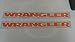 Jeep Wrangler WRANGLER 2 color Vinyl Hood Decal Emblem 1 pair