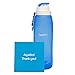 Aquabod Collapsible Water Bottle - BPA Free, 17oz, Leak Proof Silicone Foldable Sports Water Bottle, The Smart Hydration Solution