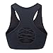 Yvette Women High Impact Fitness Running Sports Bra #6075,Black,S