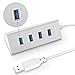 AUKEY USB Hub with 4 USB 3.0 Ports for Data Transfer, Desktop Aluminum Hub for PCs and Laptops