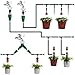 Homga Irrigation Drip Kit, Adjustable Automatic Micro Garden Irrigation System, Blank Distribution Tubing Hose Atomizing Nozzles Drippers Watering Drip Kit (75ft/20M)