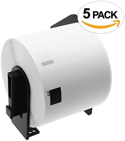 5 rolls of Brother DK-1202 Compatible 2-3/7" x 4" (62mm x 100mm) by OFFICE LABELS