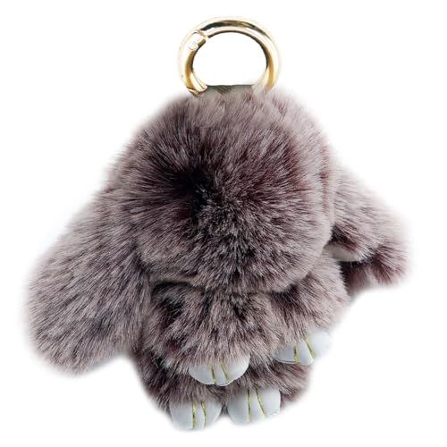 Unpafcxddyig Bunny Keychain Artificial fur Car Handbag Keyring 7in,wine red at Amazon