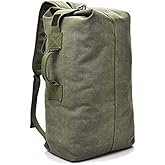 N/W Military Duffel Bag Top Load Double Strap Canvas Backpack Army Travel Big Size,Large Capacity Travel Climbing Bag
