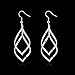 925 Sterling Silver Double Twist Wave Long Tassels Drop Dangle Earrings for Women girls (1)