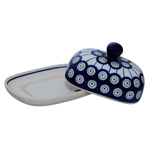 Bunzlauer Butter Dish dose Small Oval for 1/2 Block of Butter [Decorative Pattern 8]