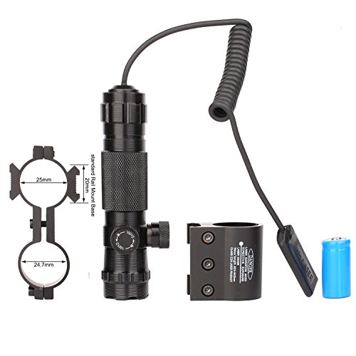 GOHIKING Tactical Green Sight, 532nm Green Dot Rifle Scope Sight with 2 Mounts,2 Pressure Switches