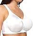Just My Size Women's Super Sleek Front Close Wire Free Bra, White, 46DDD
