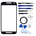 MMOBIEL Front Glass for Motorola Moto X 2nd Gen (Black) Display Touchscreen incl 12 pcs Tool Kit /Pre-cut Sticker / Tweezers/ Roll of Adhesive Tape /Suction Cup / Metal Wire / cleaning cloth