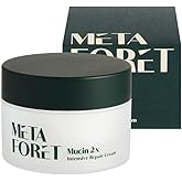 META FORET Mucin 2x Intensive Repair Cream 1.76oz 50grams / Day and Night Face Moisturizer for Dry, Sensitive, Hydrating, Nourishing, Anti Aging, No More Snail Mucin