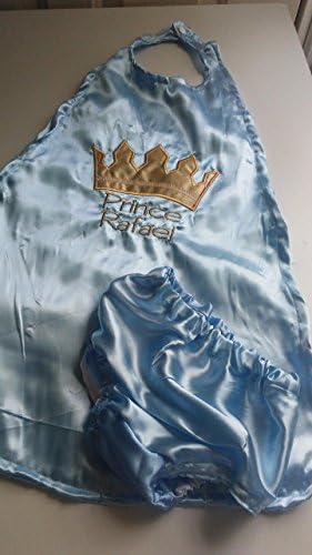1st 2nd birthday Smash cake photo prop royalty light blue and gold crown cape and diaper cover