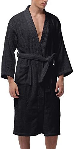 Giova Men's Terry Cloth Turkish Cotton Spa Bathrobe Sleepwear Long Robe