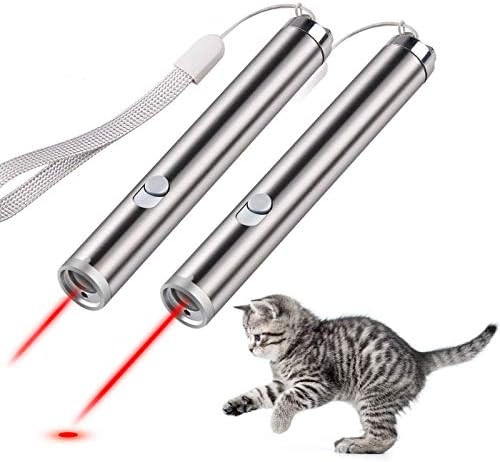 Creaker 2 in 1 Multi Function Funny Cat Chaser Toys Mini Flashlight & Interactive Pet Toys Cat Light Pointers Cat Training Tool