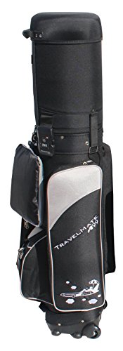 A99 Golf Travel Mate III Carryon Travel Cover Hard Case Hybrid Travel Bag with TSA Lock (Black/Grey) + One Protection Skin