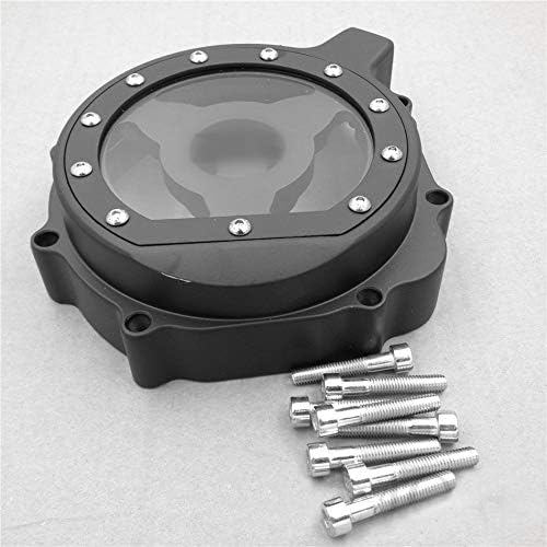 Billet Engine Stator cover see through Suzuki 2005-2008 GSXR1000 Black left side BLACK