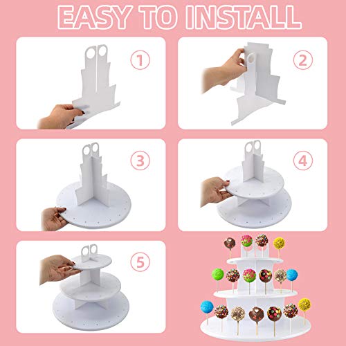 Complete Cake Pop Maker Kit with 3 Tier Cake Stand, Chocolate Candy